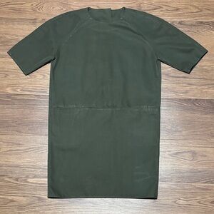 Sofie D’Hoore Olive Green Minimalist Midi Dress EU 40 Belgian Designer